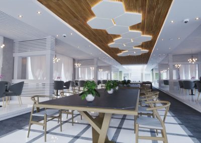Proyecto de acondicionamiento acústico de un restaurante con diseño escandinavo