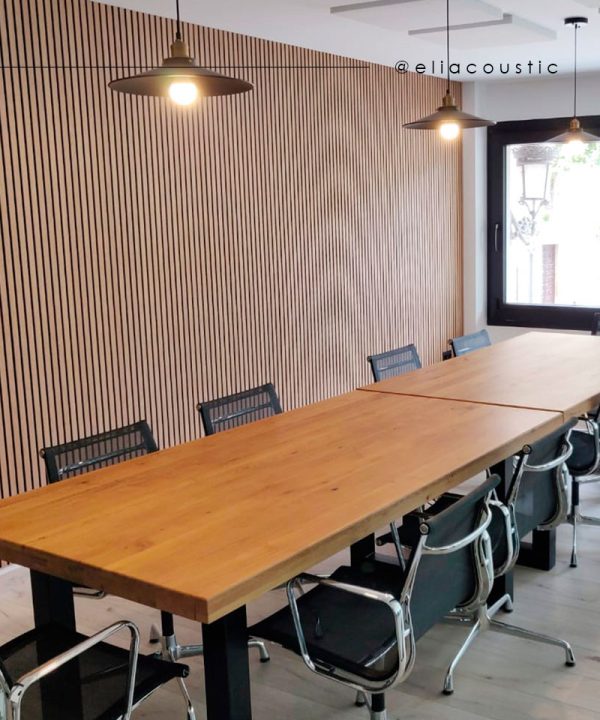 Regular Acoustic Panel Eco SeaWay Panel slatted in the Eliacoustic office