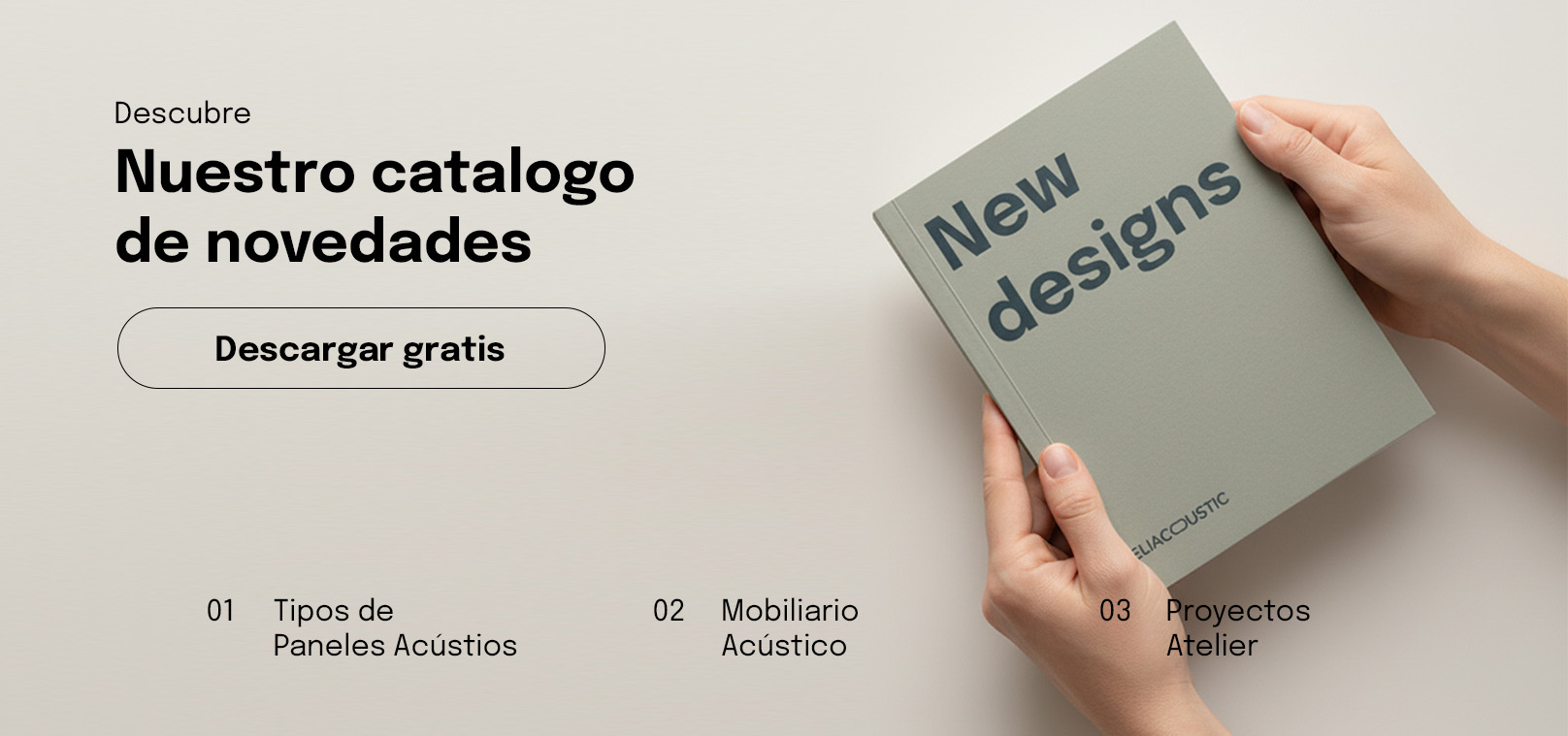Catálogo de novedades de paneles acústicos ELIACOUSTIC